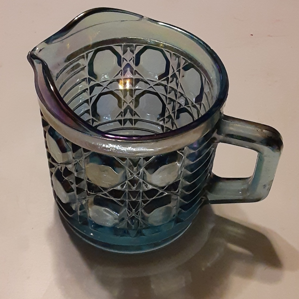 Carnival glass creamer